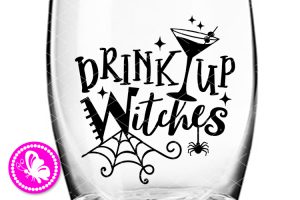 Drink Up Witches Shirt SVG | Halloween Party Cup Sublimation PNG | Spooky Bar Cart Cut File for Cricut, Vinyl Decal Design