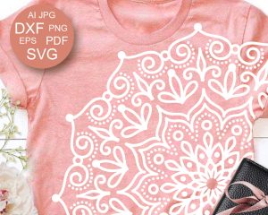 Spiritual Zen Mandala SVG for Cricut, Lotus Ornament Silhouette, Digital Download